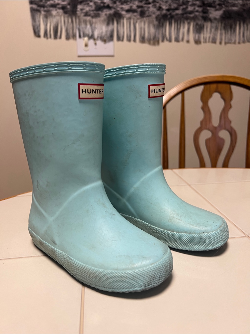 Hunter Kids' Light Blue Rain Boots